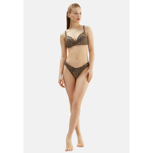 Eros Kaplı Göğüs Şekillendirici Bikini Takım Leopar 2085ESBK 2085ESBK-LEOPAR