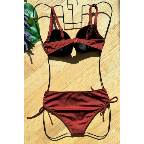 Pierre Cardin Balenli Toparlayıcı Kaplı Bikini Takım Tarçın 227236 227236-TARÇIN