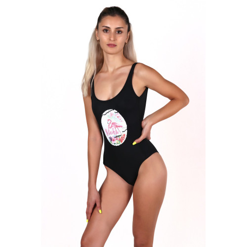 Mayostore Pul Detaylı Siyah Flamingo Mayo Siyah