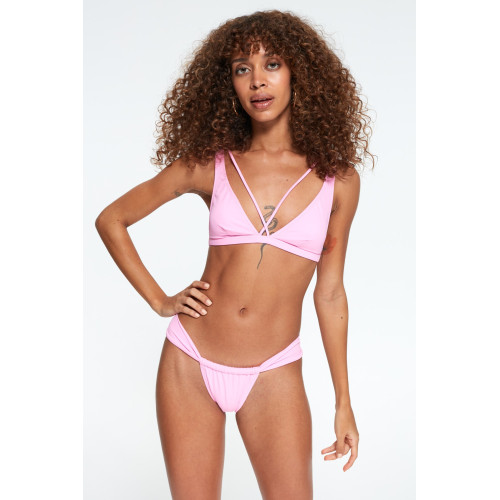 Pierre Cardin Uzun Üçgen Brazilian Bikini Takım Pembe 217317 217318-PEMBE