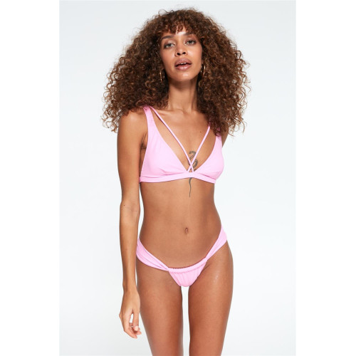 Pierre Cardin Uzun Üçgen Brazilian Bikini Takım Pembe 217317 217318-PEMBE