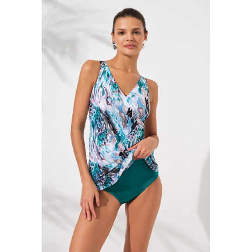 Pierre Cardin Mara Kruvaze Formlu Tankini Takım Coral 231501-D 231501-D-CORAL