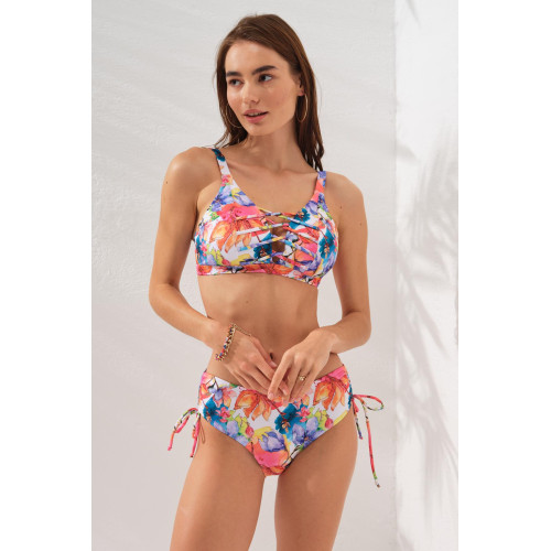 Pierre Cardin Rhode Bantlı Toparlayıcı Bikini Takım Garden 231237-D 231237-D-GARDEN