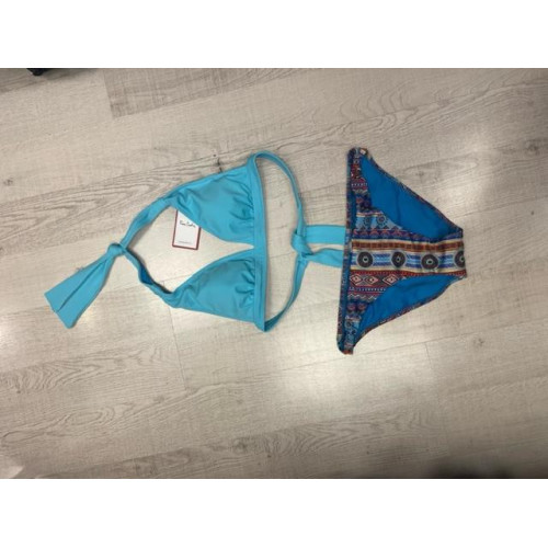 Pierre Cardin Yeni Sezon Uzun Üçgen Bikini Takım Mavi Desenli 227280 227280-DESENLİ